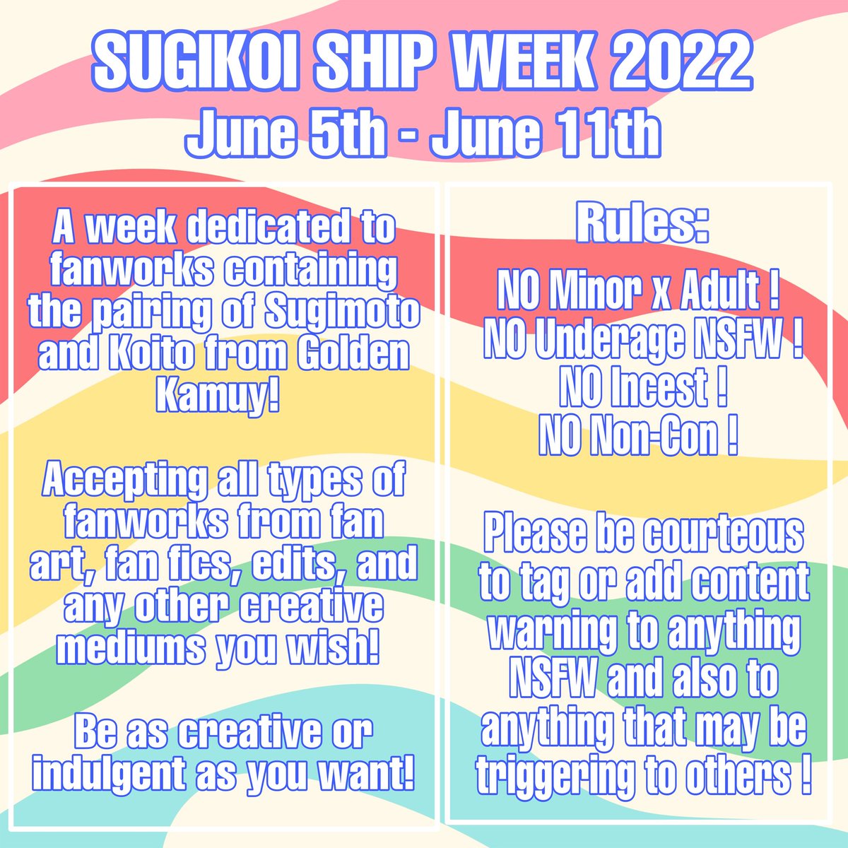 sugikoiweek's tweet photo. PROMPTS ARE HERE !! I hope you enjoy them ! #SUGIKOIWEEK https://t.co/oGrlmThosq