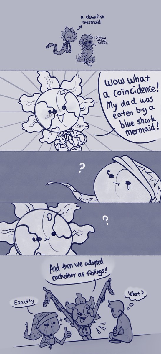 More aquarium au baby fishes 
✨The duo’s first meeting-!✨
just lil dumb fishes thank you very much