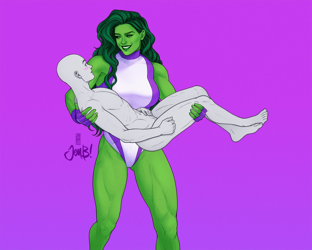 heyjenbartel's tweet image. I watched the trailer........ and then I made this for u guys 😂💚 Feel free to use the base figure or draw in your own! She-Hulk can carry all the ships. ✨ Hi-res layered PSD file here: tinyurl.com/yhptpkhb #SheHulk