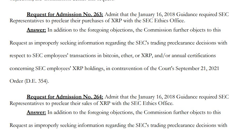 attorneyjeremy1's tweet photo. This Request for Admission took me way back to when we learned that SEC staff bought and sold XRP up through March 2019!

PS. Let's go SEC lawyer - you only have 2 hours to file that attorney-client privilege brief! https://t.co/xqRdRQFvDF