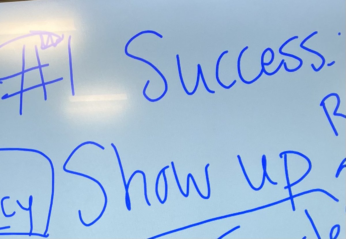 DrDreMata's tweet photo. Last of the #ALLINTALKS! 

Asked the guys what the first step to success is.

@JJBenjamin75 with the right answer: SHOW UP! 

I’ve no doubt success is in our future with these 6 young men leading the charge!
@DallasDLC27 @helms_40 @lukeMonty8 @Nate_Riegle @harpconnor_ 

#ALLIN https://t.co/nMzdOhfu9O