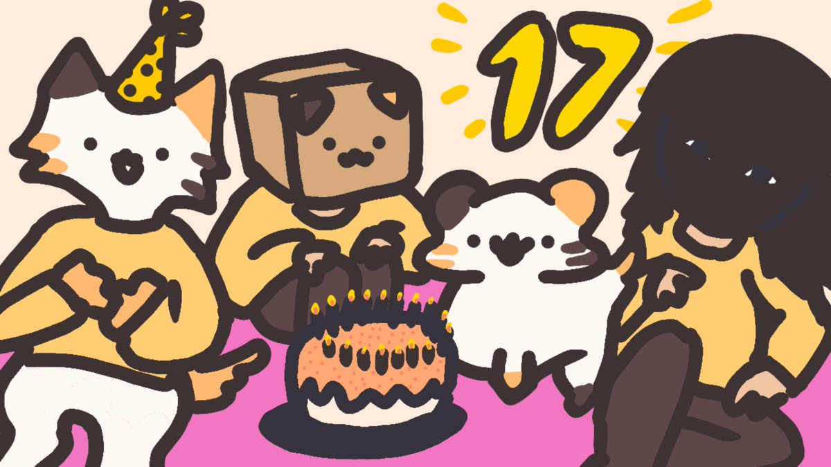 tinygiantt's tweet photo. Happy Birthday! Theres more of you now! Still the coolest cat forever though! :3 #crumbfanart https://t.co/mGrfcmxZPl