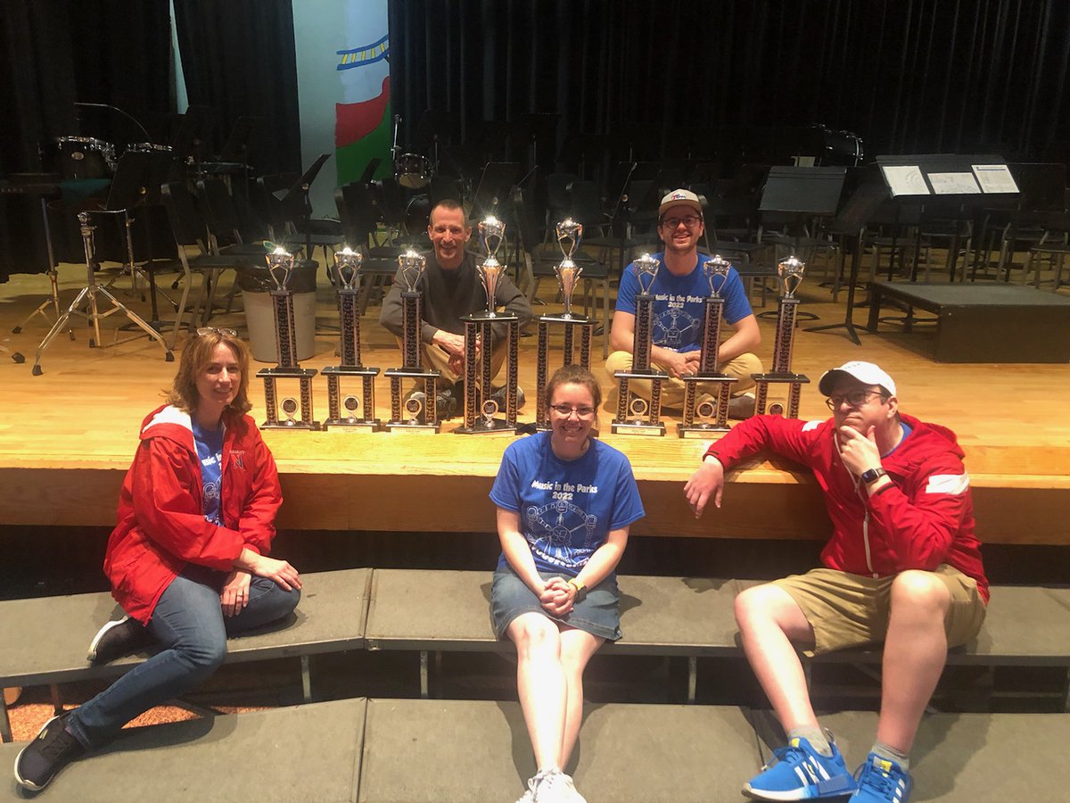Poquessing music staff with plenty of hardware to add to the display case after their Music in the Parks trip on Friday!