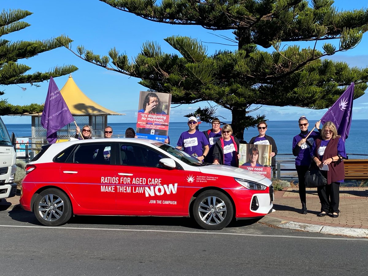 ANMFSA's tweet photo. We've been at Brighton shoring up support for our Fix Aged Care campaign. Only Labor, the Greens and key independents have committed to our reform recommendations.
If you care about the elderly, this is your opportunity to bring about change to a broken system. #ItsNotTooMuch https://t.co/gXzMMKK0PQ