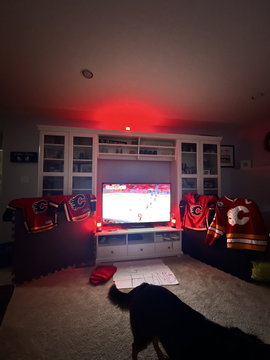 FightTheDadBod's tweet photo. When your 10 year old is responsible for getting things ready for the game! 🙂🔥🔥🔥 #flames @NHLFlames https://t.co/7ednFsX3NR