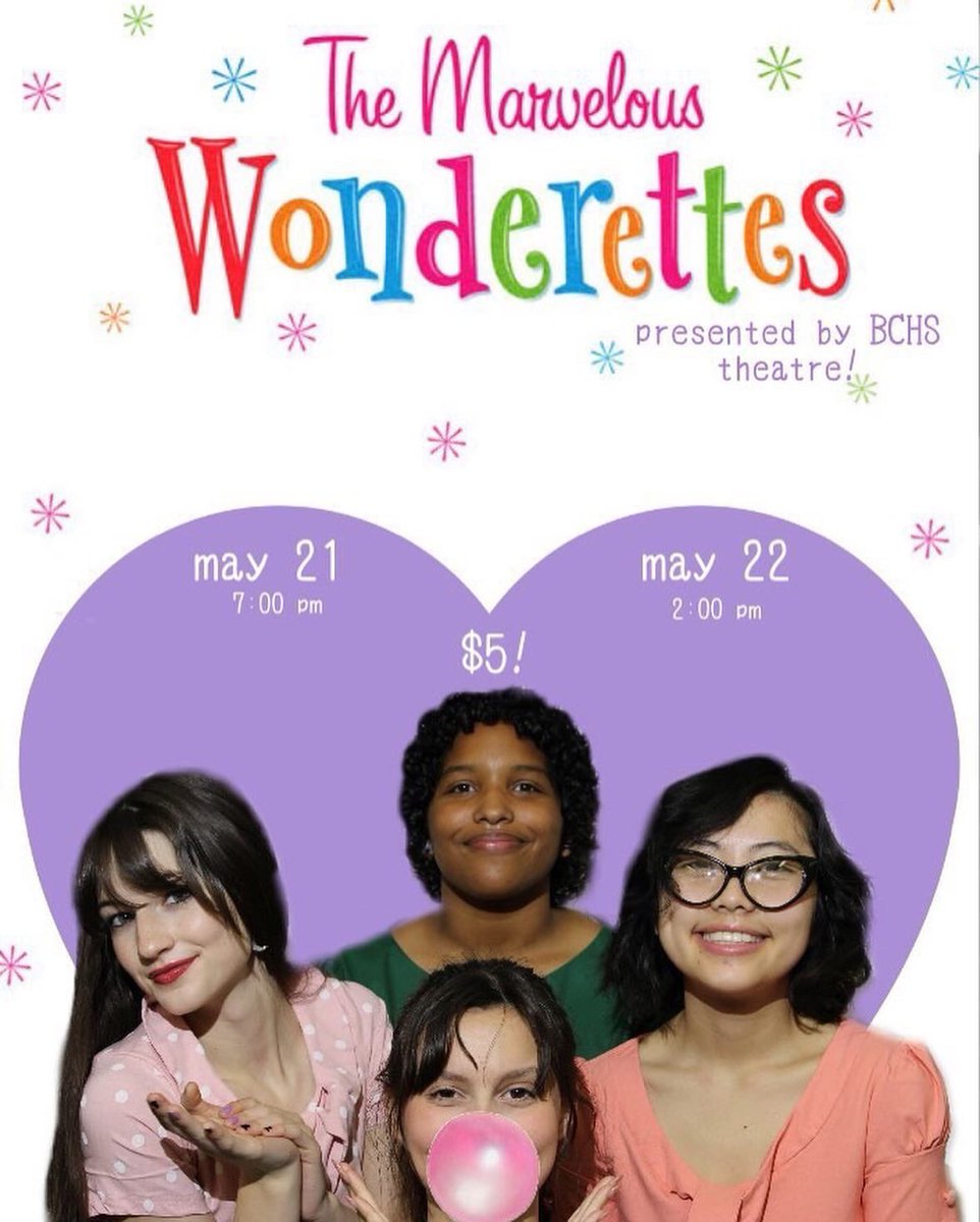 Come on down and watch the last show of the year, The Marvelous Wonderettes put on by our amazing theatre department 😍 come watch 🤭🙈 May 21 &amp; 22 see u there 💋
