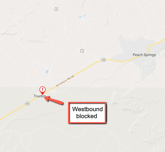 ArizonaDOT's tweet photo. SR 66, just west of Peach Springs, at milepost 95: A crash is restricting the westbound lanes.
#SR66 #AZtraffic https://t.co/eeYfoZQCpN