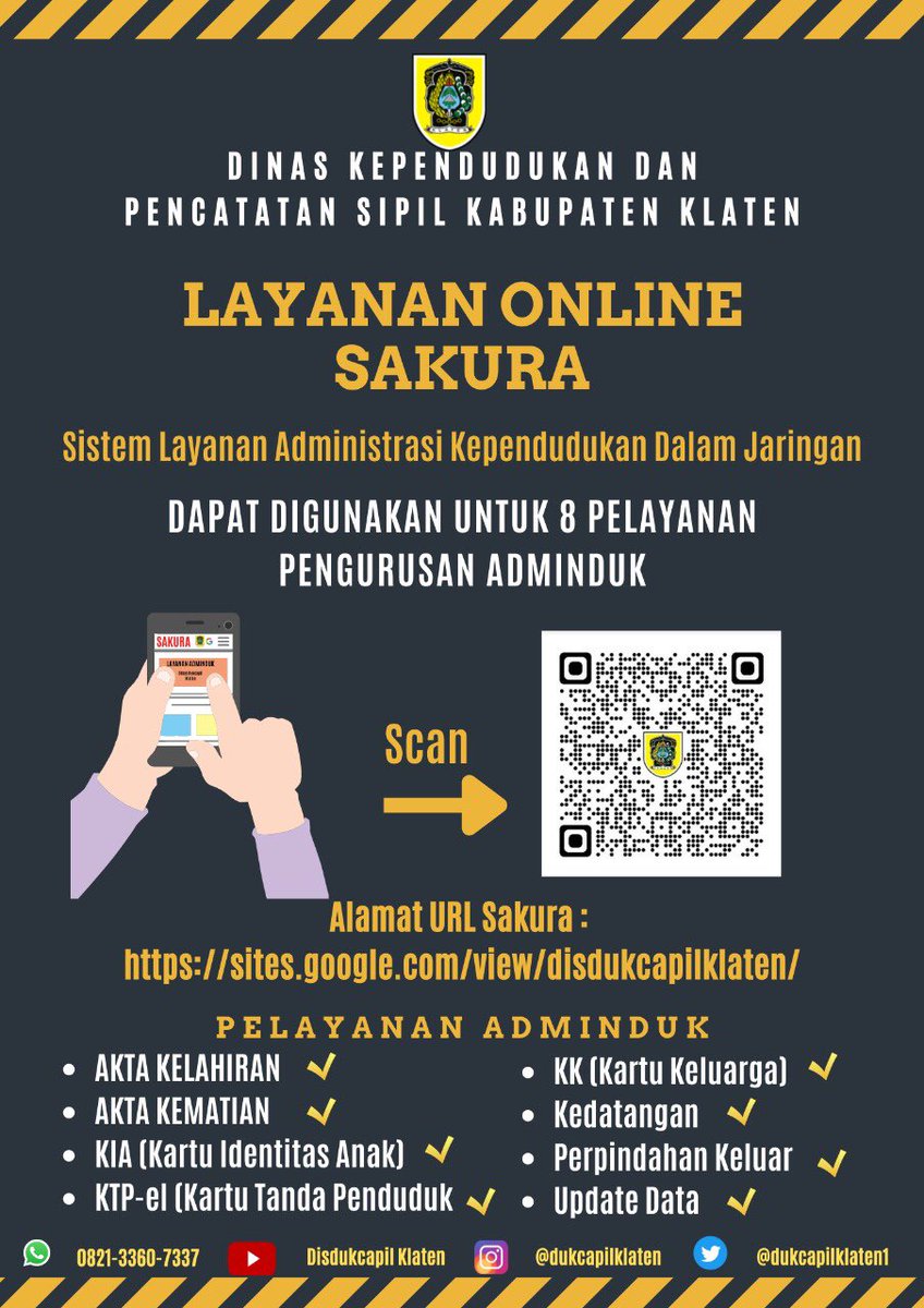 dukcapilklaten1's tweet photo. Hallo sobat Dukcapil Klaten, Pelayanan Adminduk secara Online sudah bisa digunakan yaa… jangan lupa pastikan memiliki email aktif yaa dan jangan sampe lupa password 📝☺️ #dukcapilklaten #dukcapiljateng #admindukonline  #sakuradukcapilklaten #gratis #gisa #klatenbersinar #klaten https://t.co/CMXP9O0PFn