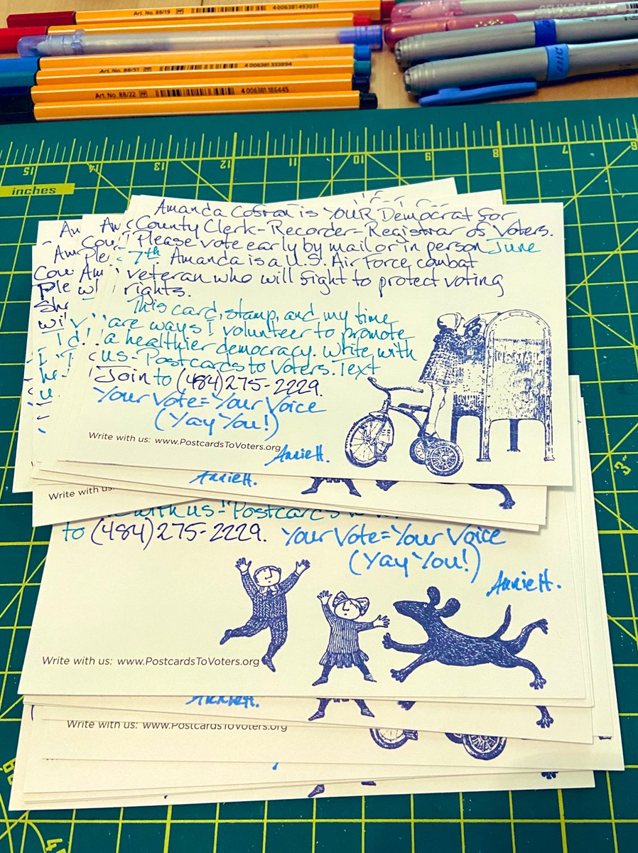 mafhensley's tweet photo. #PostcardsToVoters supporting @AceCofran #WorkingForPlacer. When things are getting (more than) a little hairy, writing for #PtoV gives me a way to #CreateChange. Write with us! Text JOIN to 484-275-2239. Your Vote = Your Voice (Yay You! https://t.co/0jdlHQELL9