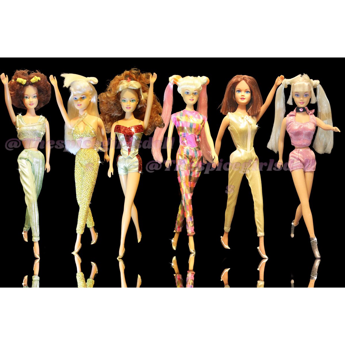 AdamWeatherly's tweet image. I forgot to post these on my @spicegirls doll account @thespicegirlsdolls on Instagram. These are #Sindy dolls wearing #Spiceworldtour “inspired” outfits. #spicegirlsdolls