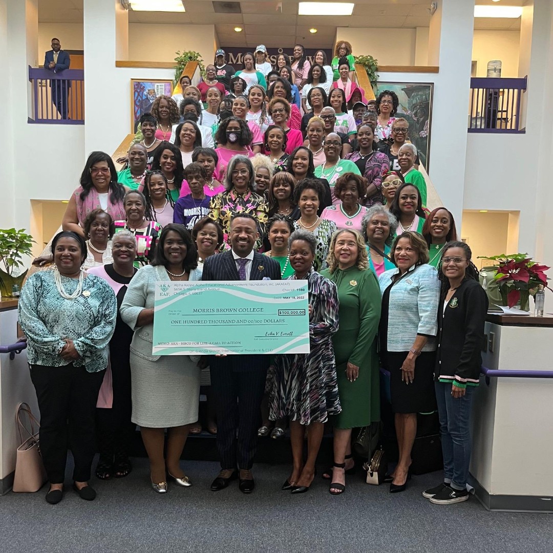 Alpha Kappa Alpha Sorority, Inc. International President and CEO Dr. Glenda Glover made a special trip to ATL to present <a href="/1881MorrisBrown/">Morris Brown College</a> with a $100K donation to establish an endowment. 

#aka1908 #hbcuforlife #exemplifyingexcellence #hbcuendowment