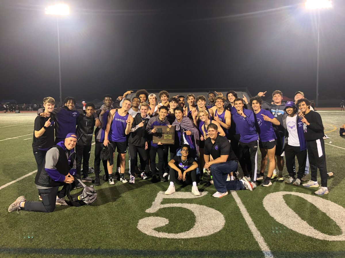 nwh_JoePrepZone's tweet photo. Class 3A Huntley Boys T&amp;F Sectional champions are the Hampshire Whip-Purs with 74 points. Huntley was second with 72. https://t.co/lXuVhQFgtb