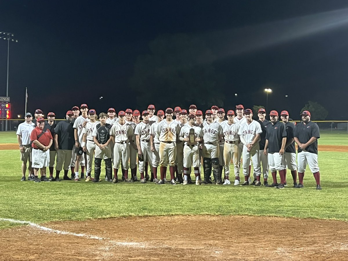 gomccracken's tweet photo. Mustangs Baseball - 2022 District Champions!! https://t.co/UTAzgR3xvT
