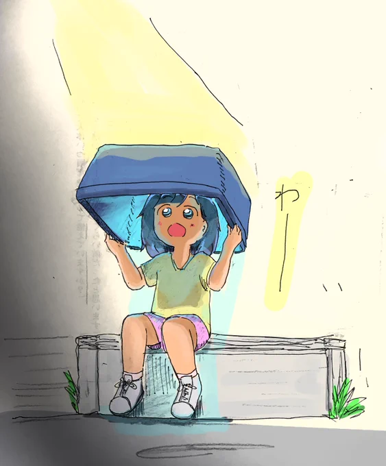 晴れるとできるあそび✨☀️
(前に描いた絵です☺️) 