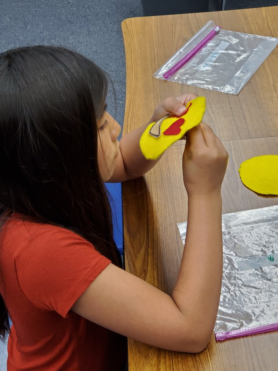 jengoody's tweet photo. Third graders @AltaLomaSAISD are participating in clubs these last couple weeks of school. They are creating “plushies” in Mrs. Carson’s class. ❤️ #learnerprofile #create #criticallythink #communicate #collaborate https://t.co/ShVaCz4OLN