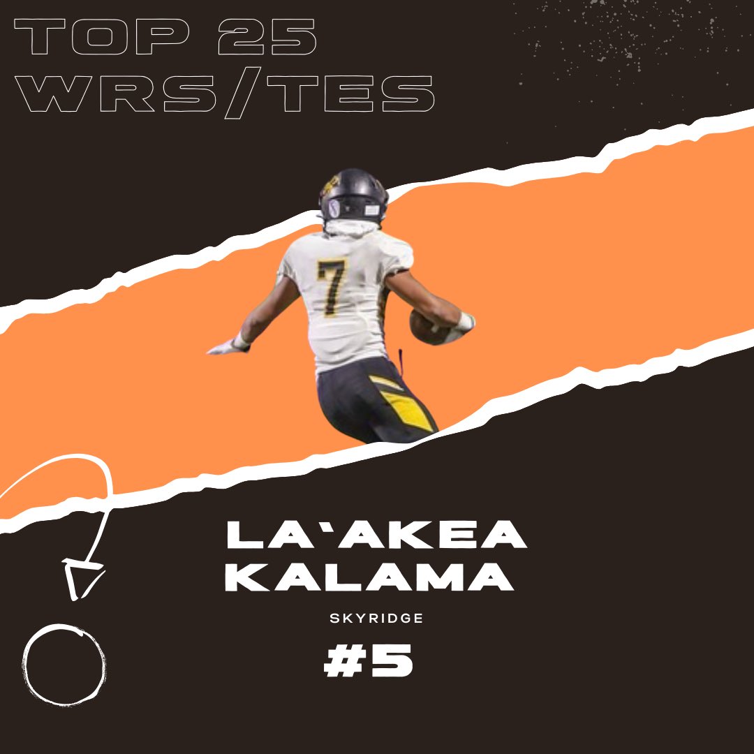 Jeff Tuckett (@jeff_tuckett) on Twitter photo NEXT UP 🏆
NUMBER 5: <a href="/laa_kalama/">La’akea Kalama</a> out of <a href="/WasatchFB/">Wasatch High School Football</a> <a href="/skyridgefb/">SKYRIDGE FOOTBALL</a> NEXT UP 🏆
NUMBER 5: <a href="/laa_kalama/">La’akea Kalama</a> out of <a href="/WasatchFB/">Wasatch High School Football</a> <a href="/skyridgefb/">SKYRIDGE FOOTBALL</a>