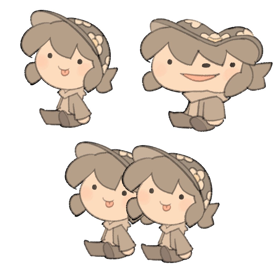 tongue out tongue :p chibi simple background white background hat  illustration images