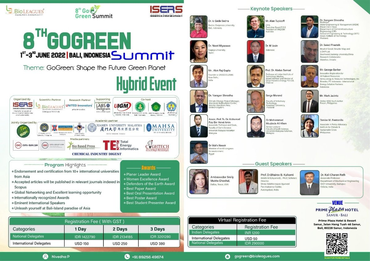 ANZISM1's tweet photo. Proud to be involved as Keynote Speaker for this upcoming event in Bali - hope to meet there n exchange ideas o  the challenging pathways ahead #Asia #change #communities #challenges #GlobalGoals #sustainability #GoGreen #bali #Environnement #businessgrowth https://t.co/zSKjfvN8za