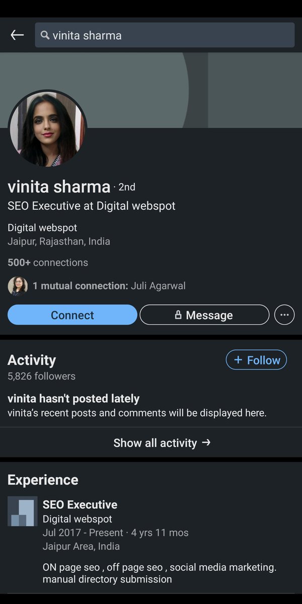 @indian39987 @Bpe1160 @brijnam @vinitasharmaavi Chhodna Nhi hai... Phone switch off hai. Twitter account non existent. Blog removed. But still available on LinkedIn