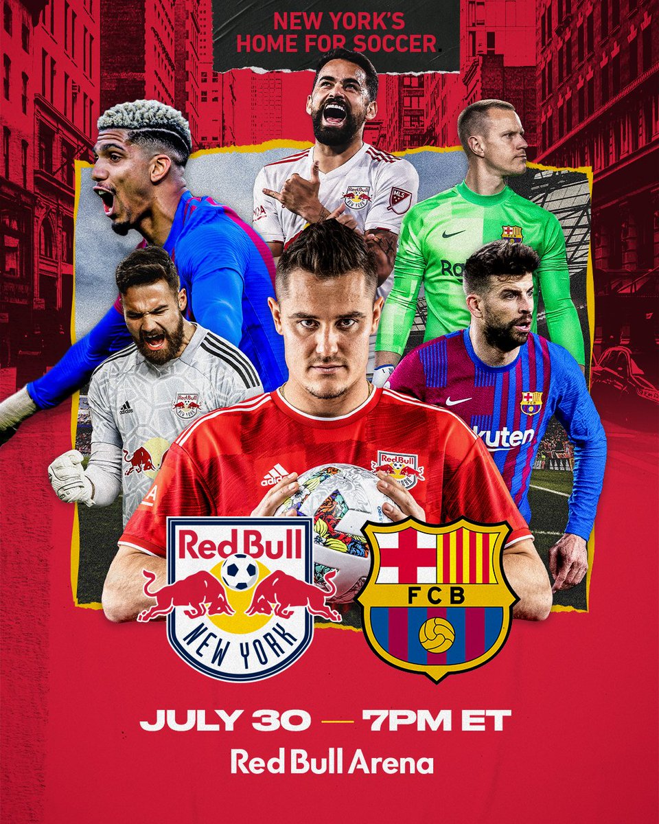 Red Bulls to Host FC Barcelona on July 30 at Red Bull Arena