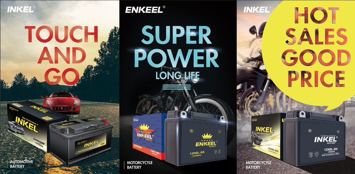 BatteryCarmen's tweet photo. Inkel battery                                             car battery                                motorcycle battery https://t.co/fchHZJv1WZ