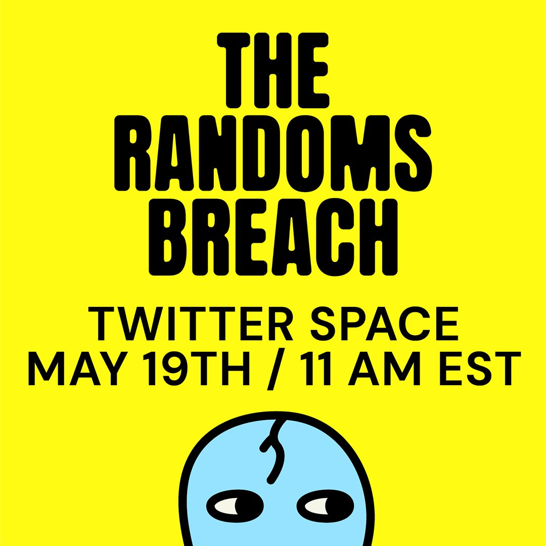 therandomsnft's tweet photo. Hey fam, after today’s event, the team will be hosting a Twitter space tomorrow at 11:00 am EST. 📣

Since the beginning of this project, we've preached about transparency and that is why you will be able to come in and ask your questions. 

See you there! 👀 https://t.co/9OFl3wHHIC