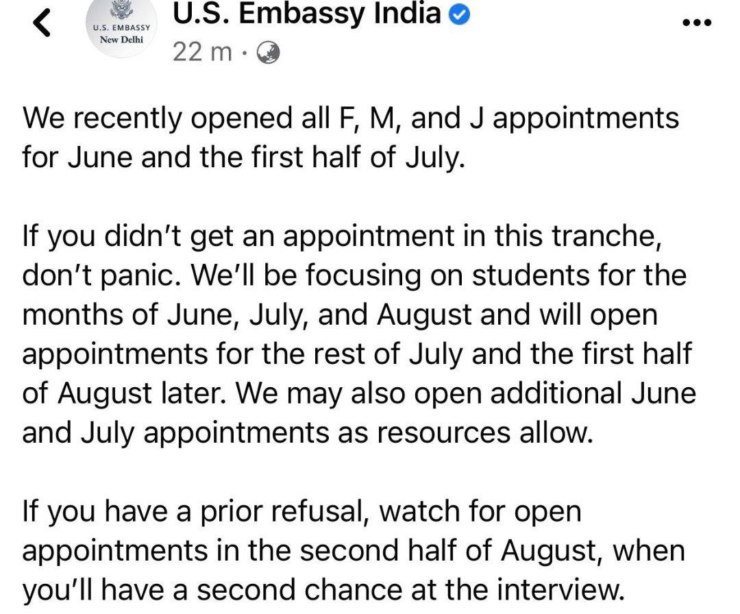 curtismorrison's tweet photo. .@USAndMumbai is offering almost 0 immigrant visa interviews for spouses and children of greencard holders. 
Meanwhile, student visa applicants are treated like royalty. 🤴 🫅 https://t.co/RYWc7rpHg7