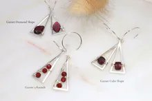 Kate Garnet Beaded Minimalist Earrings buff.ly/3GMatIj #daintyjewelry #minimalistearrings  #minimalearrings #jewelrylover #trendyjewelry #garnetearrings #loveearrings #naturalstonejewelry #geometricearrings #sterlingsilverearrings @SympathyRTs @Rapid_RTs @SpxcRTs #pretty