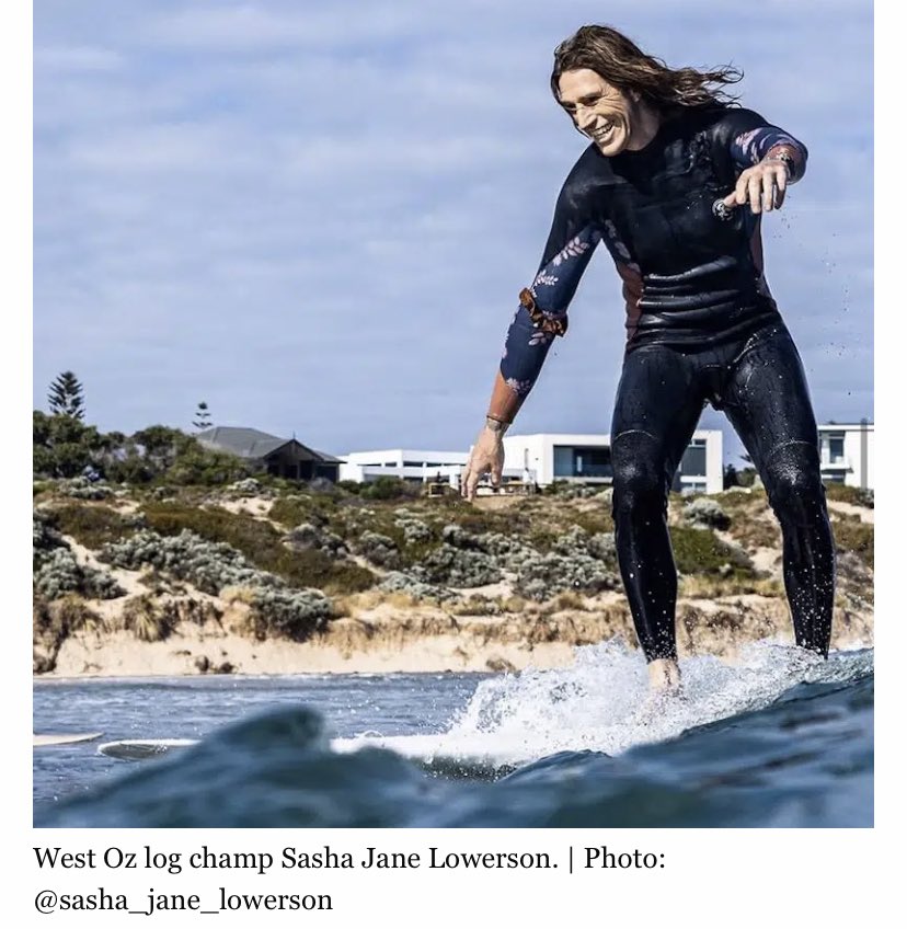 Male surfer with special womanly feelings dominates in both men and women surfing. One by one they are taking our sports and right to single sex spaces and protections. #SaveWomensSports #auspol @libsoftiktok @Woke_Misogyny @SaveWomensSport @Timcast @joerogan @jk_rowling