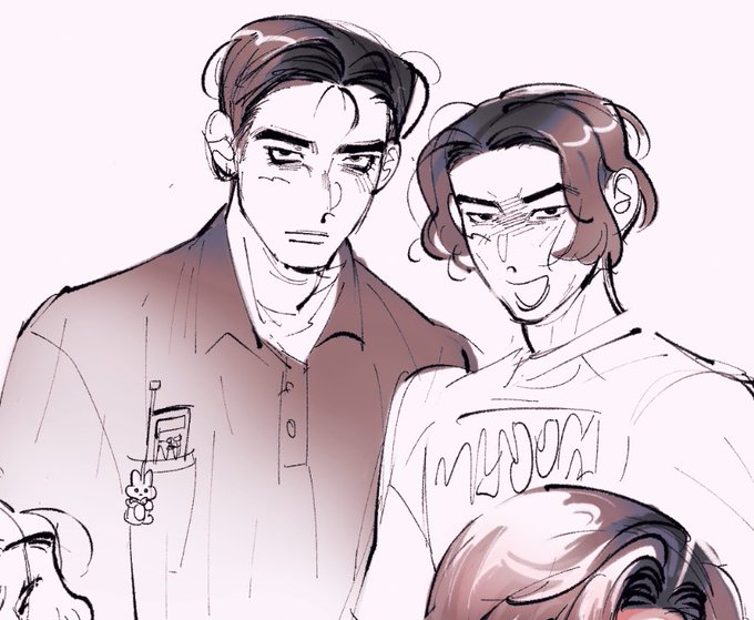 i haven't have time to draw but …a lil shingo and nakazato warmup 