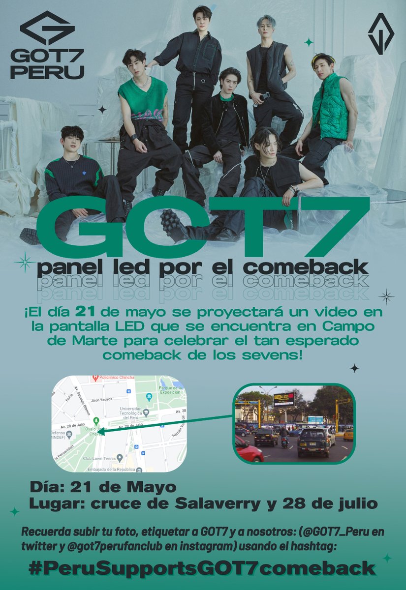 GOT7_Peru's tweet photo. 𝗣𝗥𝗢𝗬𝗘𝗖𝗧𝗢 𝗟𝗘𝗗 - 𝗚𝗢𝗧𝟳 𝗡𝗘𝗪 𝗘𝗣 𝟮𝟬𝟮𝟮

@GOT7 esta de regreso con un nuevo EP y nosotros estamos listos para apoyarlos!!!! ✨

Nos vemos el sábado para celebrar este comeback!!!🐥 

#GOT7Peru #GOT7 #IGOT7 #JAYB #MARK #JACKSON #JINYOUNG #YOUNGJAE #BAMBAM #YUGYEOM https://t.co/krfr1qDTDU