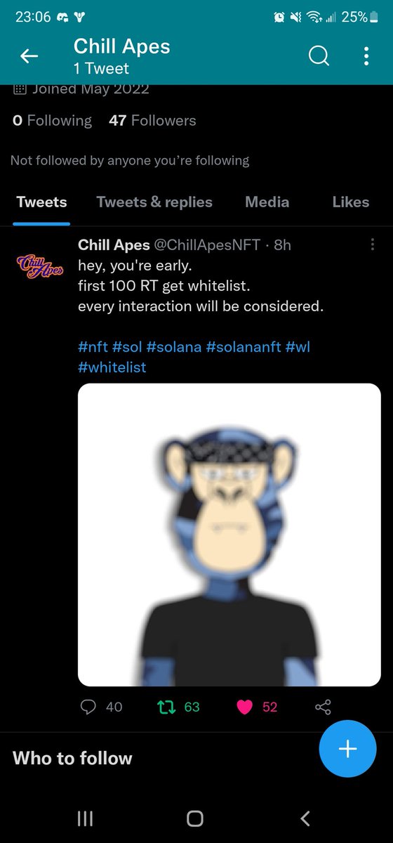 deathbatsol's tweet photo. @ChillApesNFT Done ser 🫡 https://t.co/SKk6YN8tWq