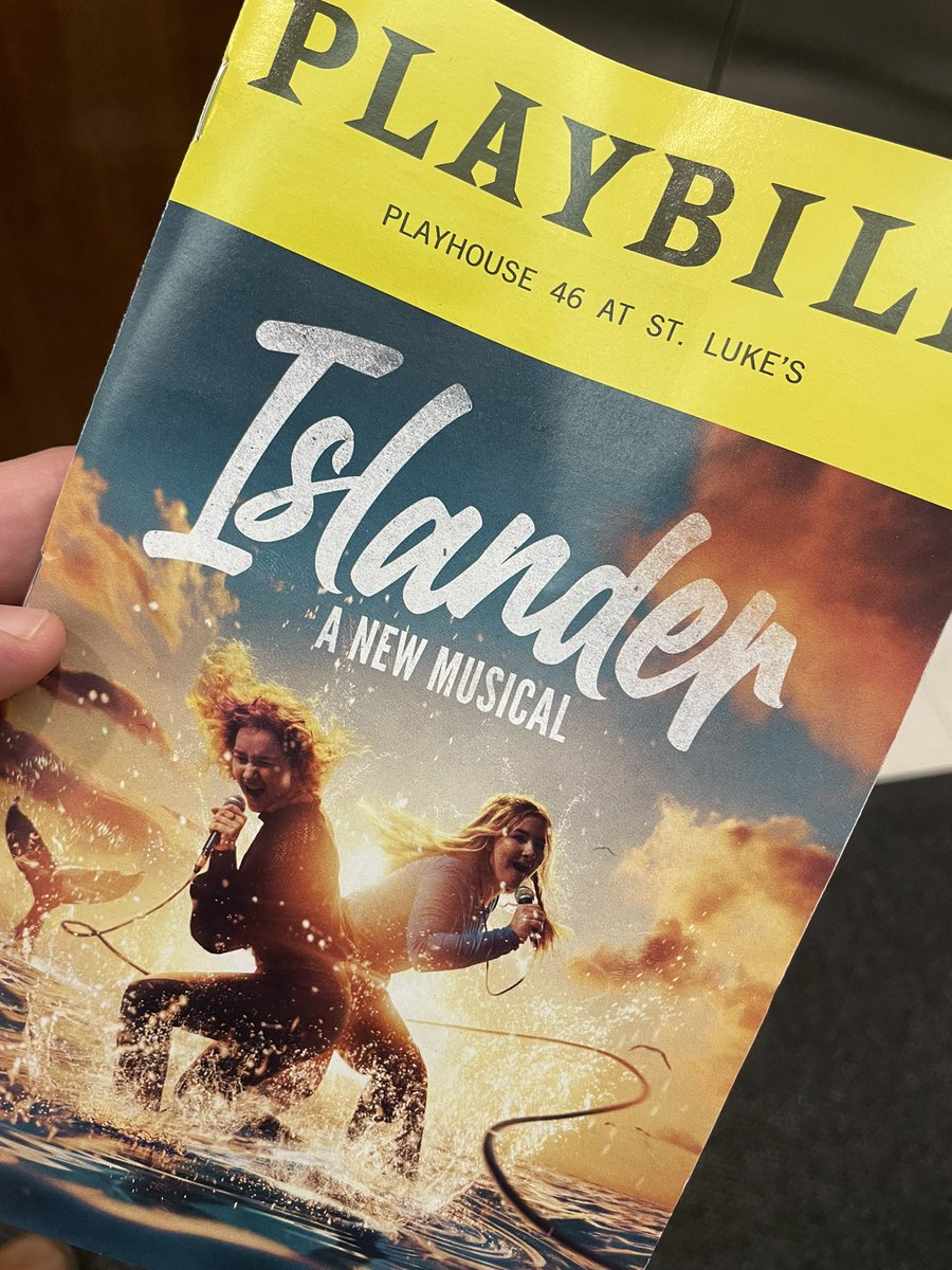 Ok, they had us at the title - but this was such an incredible, unique piece - making theatrical magic similar to @wecomefromaway but instead of chairs, with the vocals of two brilliant performers. Amidst a slew of giant shows, don’t miss @IslanderMusical!
