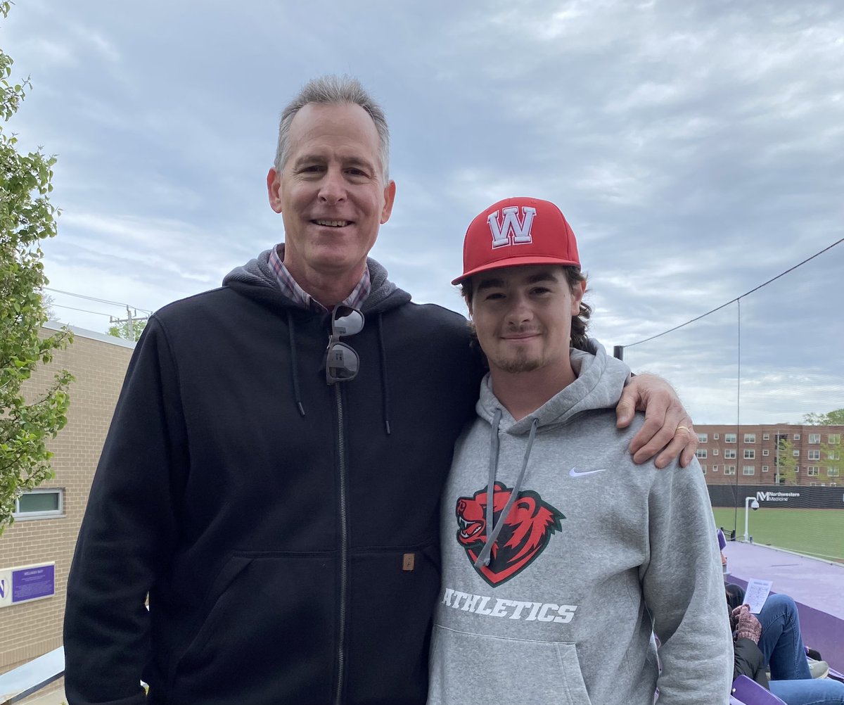 White_Sox_Elite's tweet photo. Great to catch up with White Sox Elite Alum &amp; @washubaseball product @JamesCarp2 at the ND vs NU game as we watched Carps Sox Elite teammate @alexcalarco15 play. https://t.co/nQgrlQx8Ca