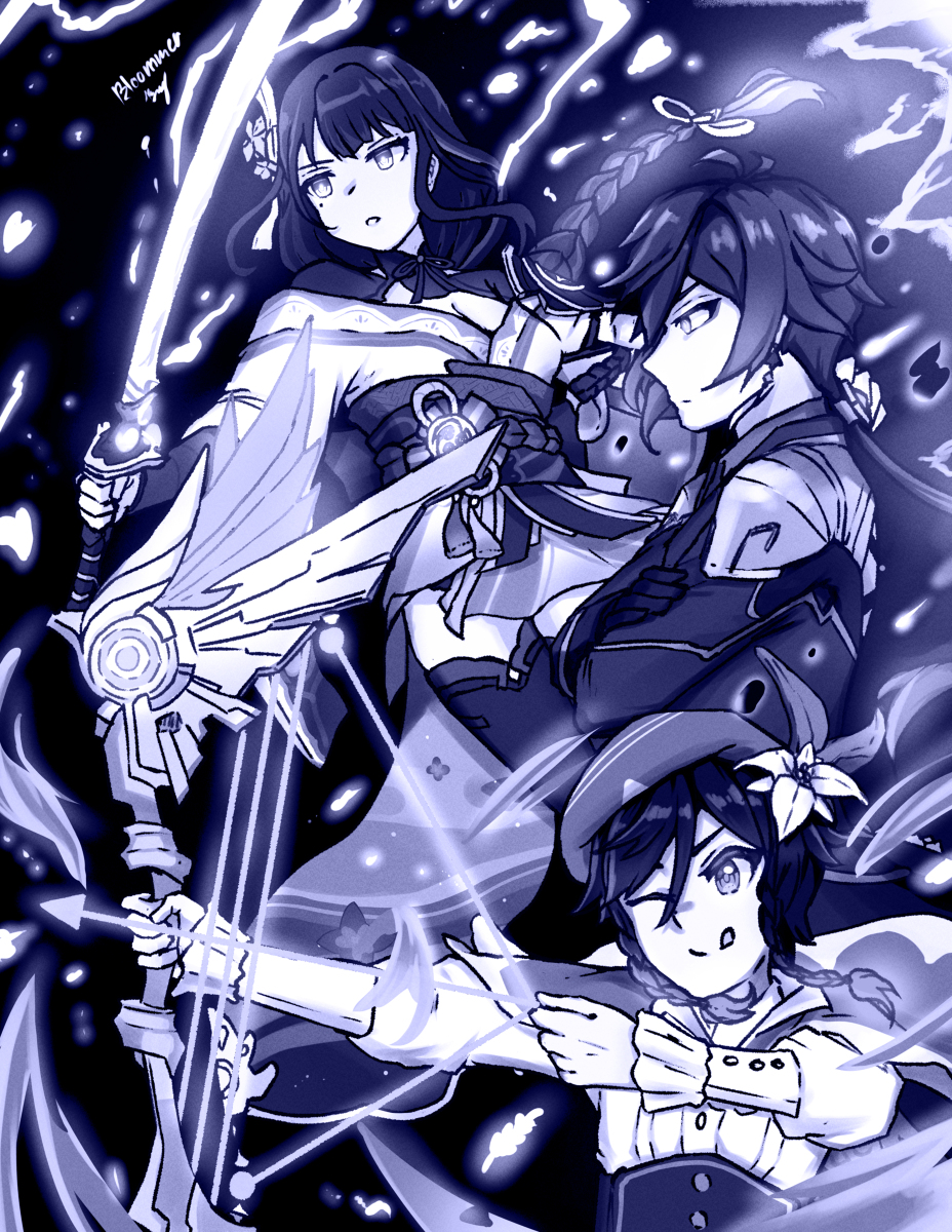 Bloommer1's tweet photo. Archons #GenshinImpact #原神 #Zhongli #雷電将軍 #Raiden #Venti(GenshinImpact) #ウェンティ(原神) #鍾離 https://t.co/yfxTvEVeHL https://t.co/tdAu0JBw22