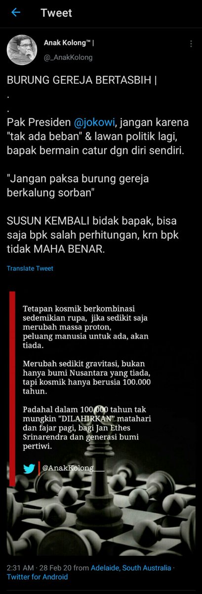 Kritik untuk Presiden <a href="/jokowi/">Joko Widodo</a> via akun saya terdahulu tertanggal 28 Februari 2020 | 
.
.
.