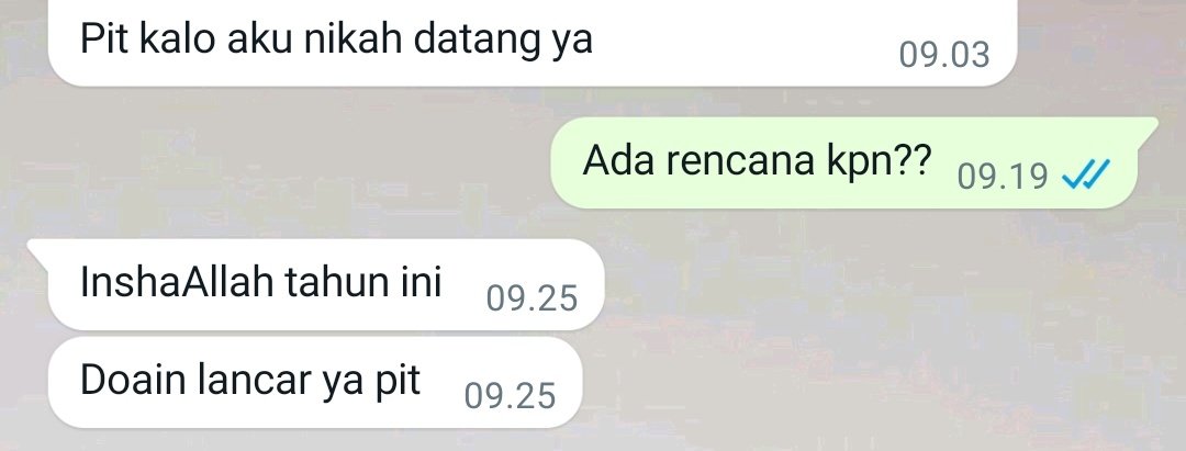 Ikut seneng satu persatu temen mengirim kabar baik 💐