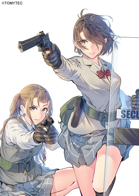 最近描いた銃×女の子とか 