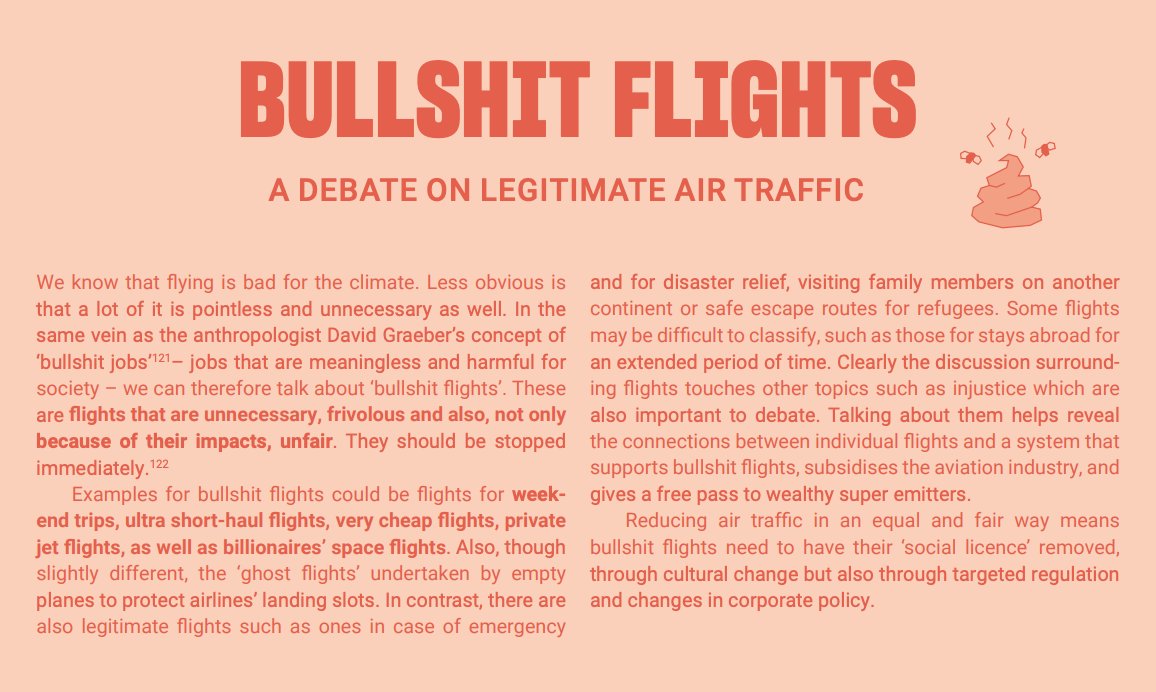 Are all flights the same? 
No. Some are legitimate or even necessary. But many are just #BullshitFlights - unnecessary and in many cases downright obscene.

Article from chapter 2 of our #CommonDestination guide: reframeaviation.stay-grounded.org/chapter-2/
