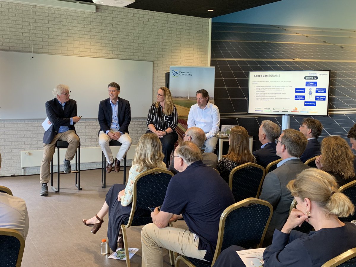 GIGA-storage, EQUANS, Circul.8, Solarvation, de <a href="/WUR/">Wageningen U&R</a> en <a href="/accres_bv/">Accres</a> openen vandaag de Renewable Energy Hub Flevoland. Zij kunnen straks schone energie opwekken én opslaan! #energie <a href="/FlevoNieuws/">Provincie Flevoland</a>