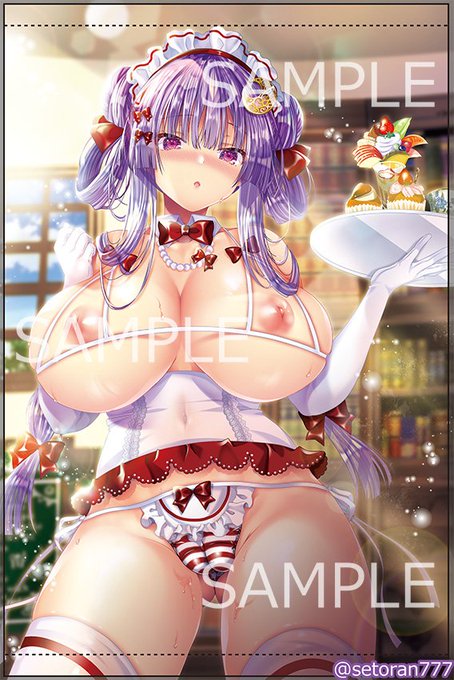 名華祭新作のタペストリー(B2・Wスエード)、Hなウェイトレスパチェさんです。爆乳陥没乳首【06/05(日) 東方名華祭16:F-13 せとらん】よろしくお願いいたします。こちらが表紙の漫画本(書店委託)新刊セットBOOTH通販(書店委託分は完売御礼) 