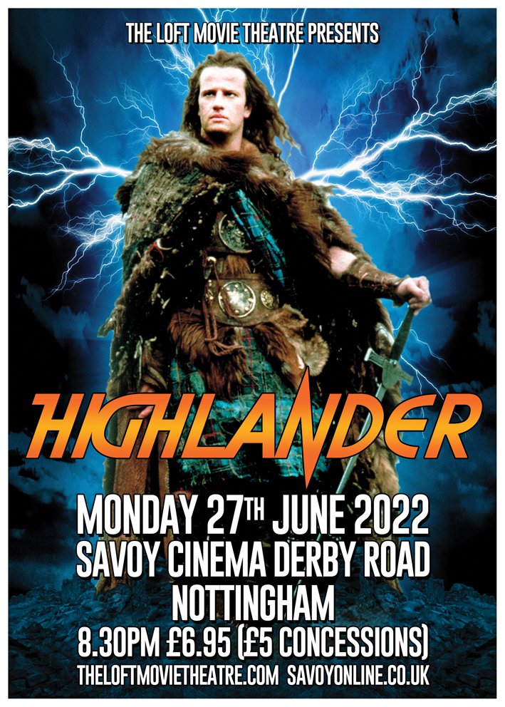 Two upcoming Loft Movie Theatre screenings at <a href="/savoycinemasuk/">Savoy Cinemas UK</a> Nottingham!
Monday 23 May - THE SILENCE OF THE LAMBS
savoyonline.co.uk/SavoyNottingha…
Monday 27 June - HIGHLANDER
savoyonline.co.uk/SavoyNottingha…

theloftmovietheatre.com