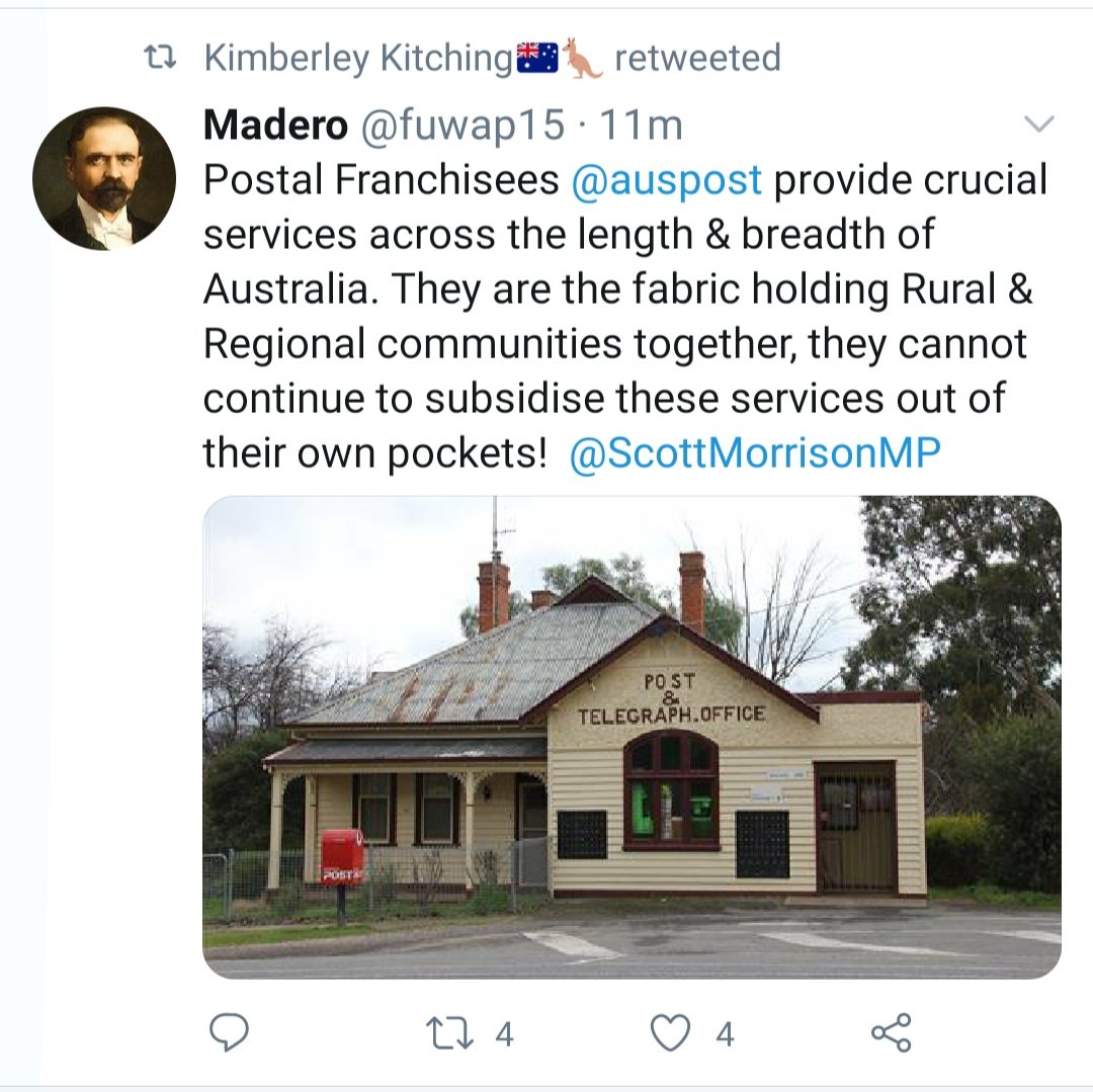 fuwap15's tweet photo. 30/
I believe that Senator Kimberley Kitching was completely unaware of how her questions at Senate Estimates would lead to the removal of Christine Holgate. 
I believe she never wanted this to play out, as it did! 

A few days later she retweeted this Tweet... https://t.co/Kpta11BEXE