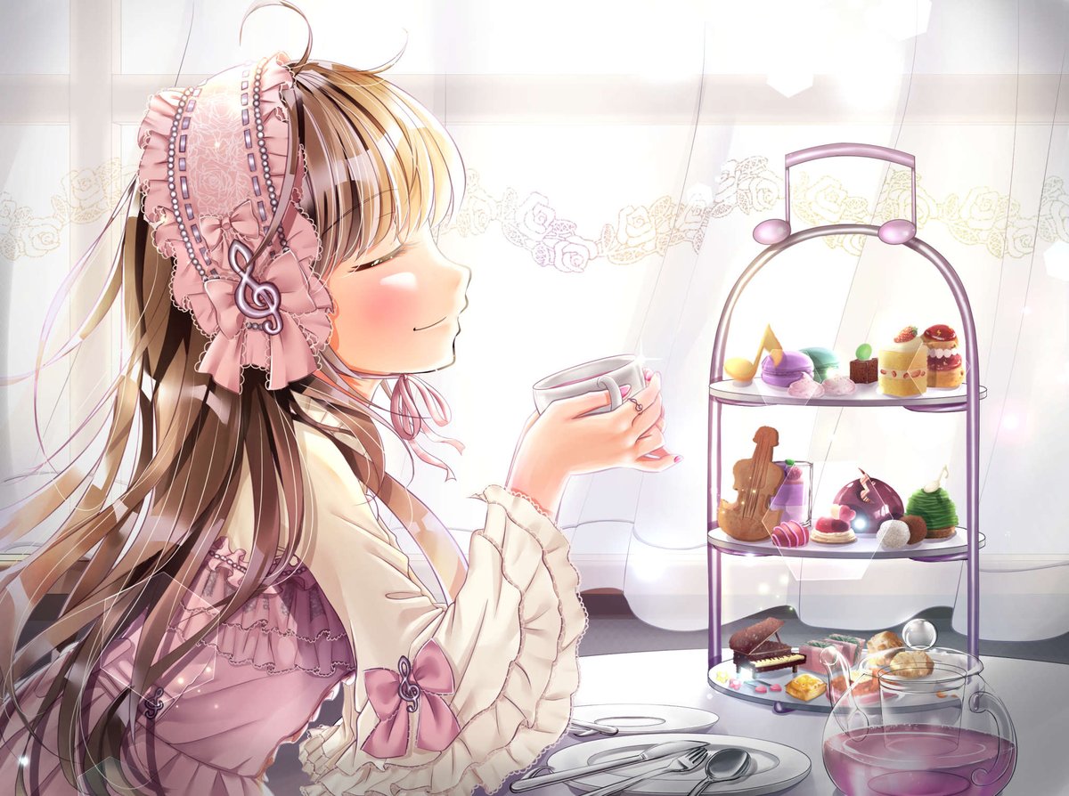 「ふみなと申します。ロリィタの女の子と飯テロイラスト中心に描いてます。透明感と光の」|ふみな(fumina)のイラスト