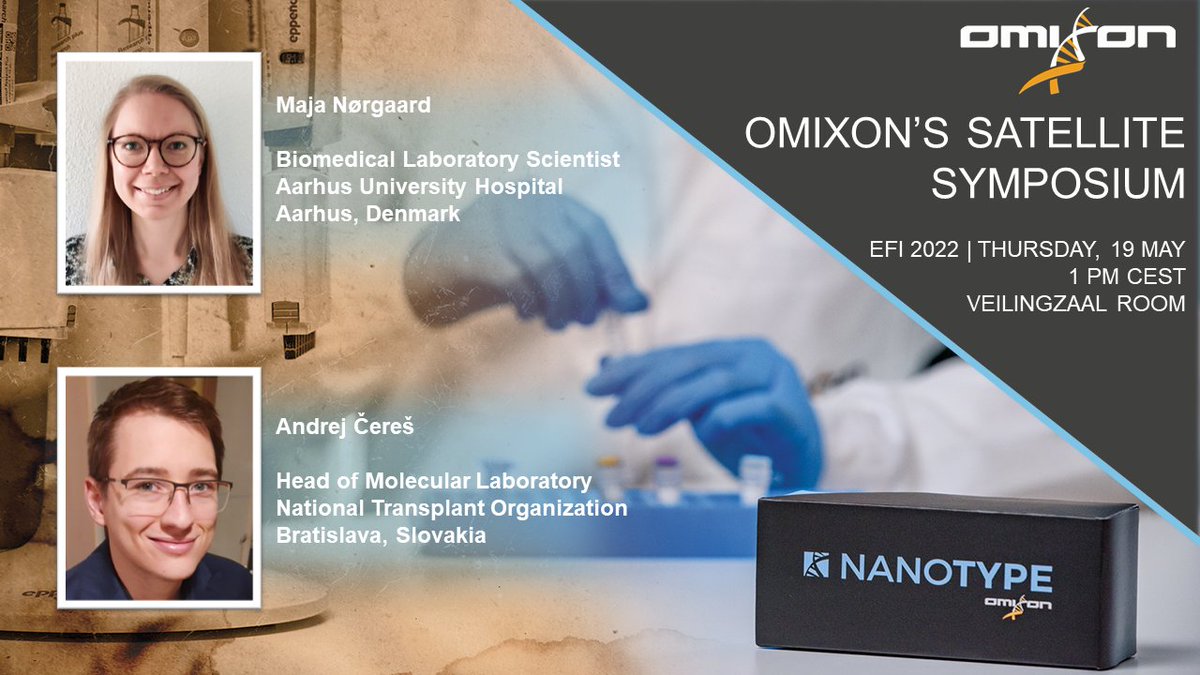 ‼️‼️Today is the day! SHOWTIME at 1 PM CEST, VEILINGZAAL ROOM‼️‼️

🧬OMIXON’S SATELLITE SYMPOSIUM
EFI 2022 | THURSDAY 19 MAY, 1 PM🧬

omixon.com/efi-2022/