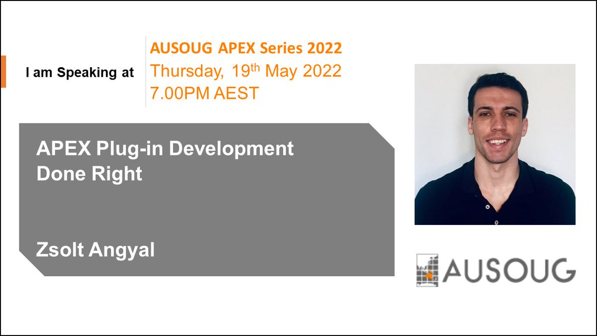 AUSOUG (@ausoug) on Twitter photo A free #ausoug webinar on #orclapex Plugins with <a href="/zsoltangyal1/">Zsolt Angyal</a> starts in 30min
Are you registered and ready to go?!!
Here is a link for all who would like to join us.
register.gotowebinar.com/register/31874…
<a href="/FOEXplugins/">FOEX - Your APEX Experts & Plug-in Specialists</a> <a href="/FOEXOpenSource/">Free APEX plug-ins with Support</a> A free #ausoug webinar on #orclapex Plugins with <a href="/zsoltangyal1/">Zsolt Angyal</a> starts in 30min
Are you registered and ready to go?!!
Here is a link for all who would like to join us.
register.gotowebinar.com/register/31874…
<a href="/FOEXplugins/">FOEX - Your APEX Experts & Plug-in Specialists</a> <a href="/FOEXOpenSource/">Free APEX plug-ins with Support</a>