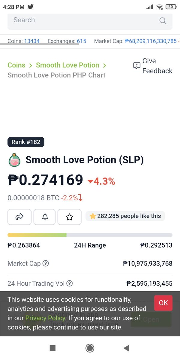 ca_caldo's tweet photo. @CryptoKing_NFT SLP TO THE AIR 👇 https://t.co/FOh9A0Pk2s