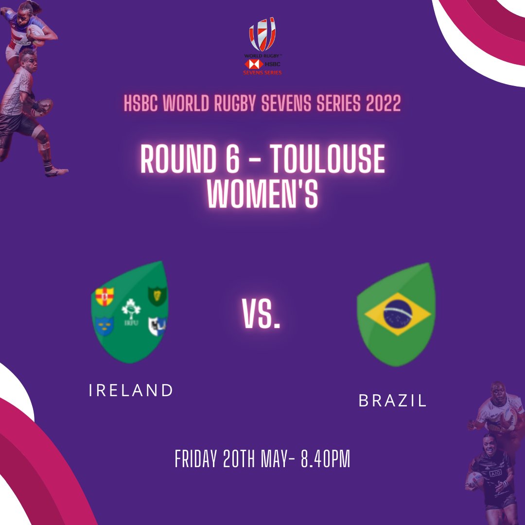 The HSBC @worldrugby7s is in Toulouse this weekend! Our Men's 7's team will be facing:
- South Africa, today at 11am
- Samoa, today at 5.50pm
- Spain, tomorrow at 11am
Our Women's 7's team will take on:
- England, today at 10.20am
- Brazil, at 8.40pm
- France, tomorrow at 10.20am