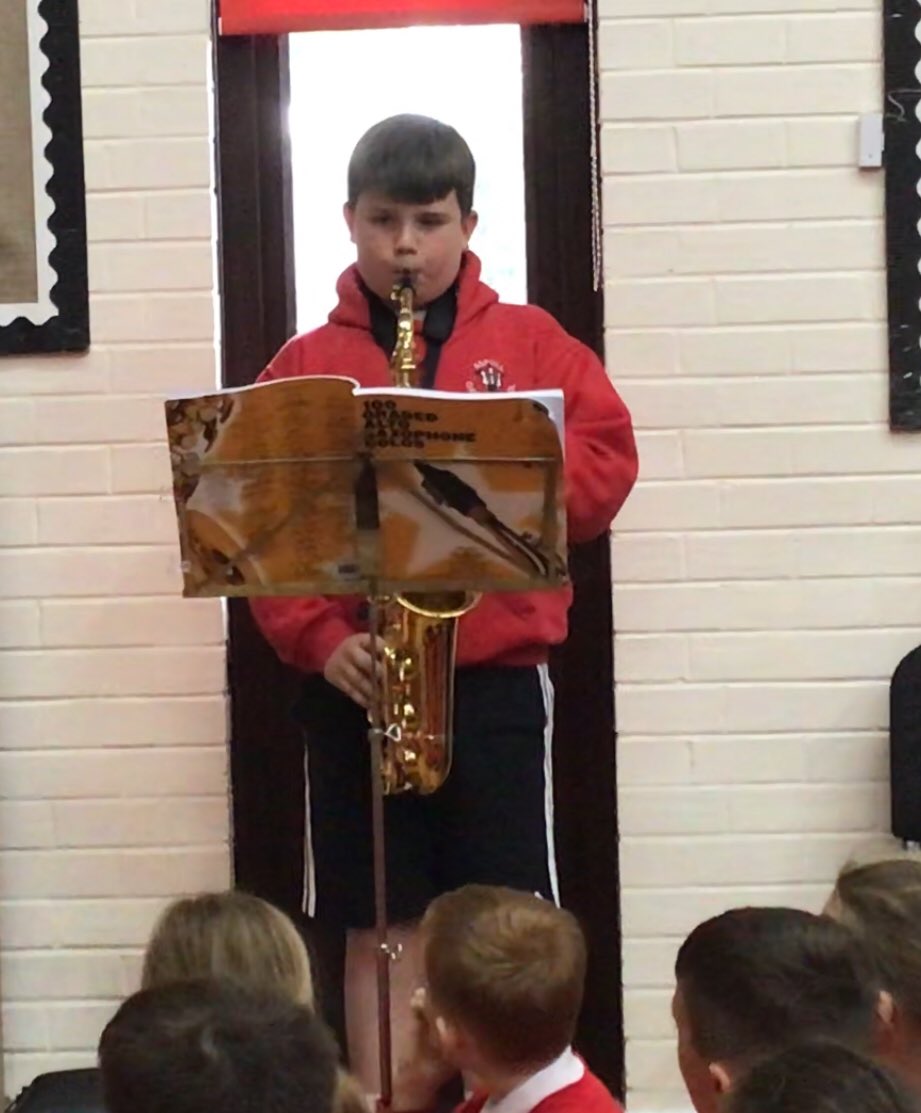 Class5Aspull's tweet image. This morning, two of our year 6 musicians performed in collective worship. We are all very proud of them and impressed by their musicianship, resilience and confidence. #acpsmusic @AspullArts