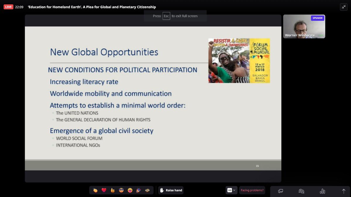 kandhari_ekta's tweet photo. “Dialogues between different educational approaches required for #Globalcitizenship #Planetarycitizenship urged by Prof. Werner Wintersteiner
#ICTE2022 Day2 @ashokkp @y_sanjay @pntduggal @AaryanSalman @kuvammehta @sdg4all @CitizenshipFund https://t.co/PS8YVdDRFr